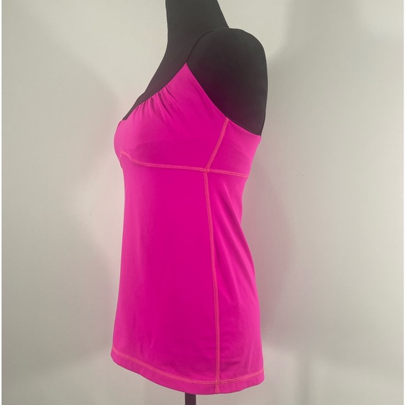 Lululemon Hot Pink, Black, Built in Bra, Tank Top, Small, work out, yoga, - Picture 3 of 14